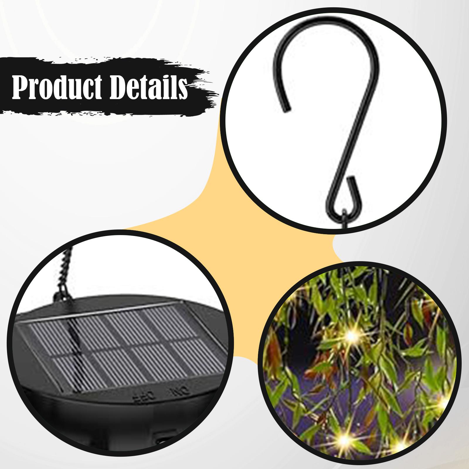 Outdoor Power And Plant - Hanglamp op zonne-energie Kunstplant LED Outdoor