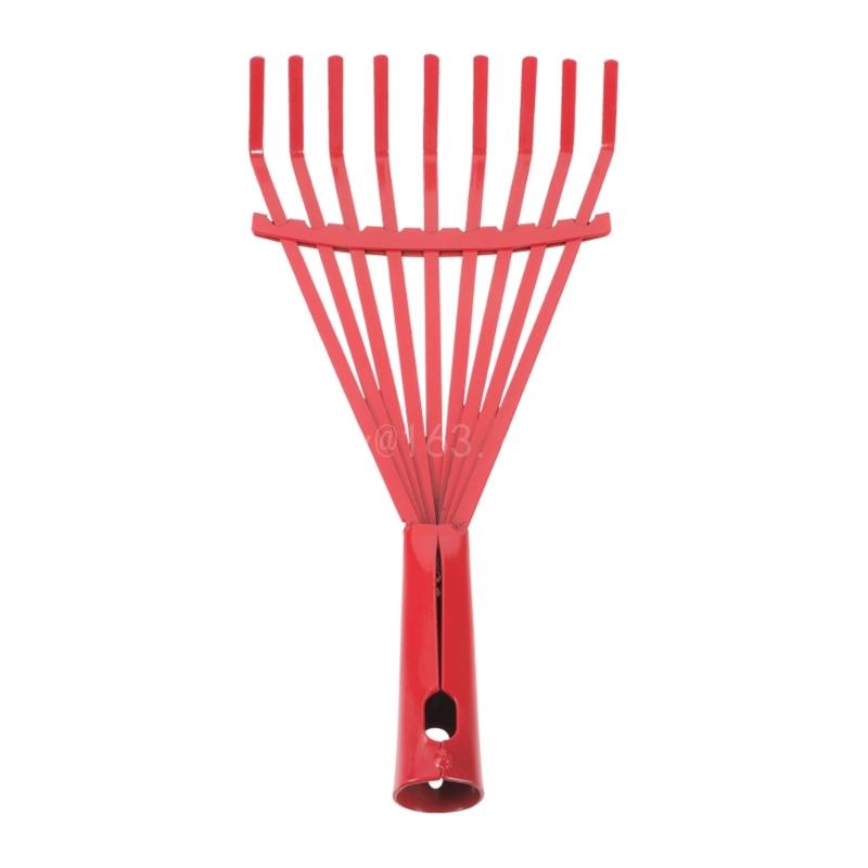 Outdoor Power Broom - Koolstofstaal grashark Handhark Draadbezem Negen tanden