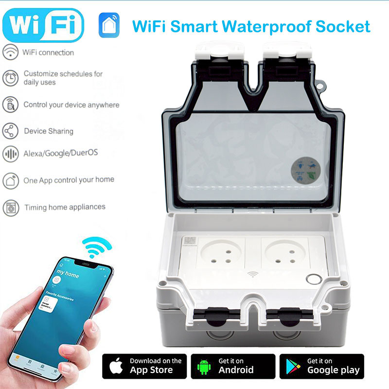Outdoor Power Hub - 16A Smart Socket IP66 Waterdichte stekker