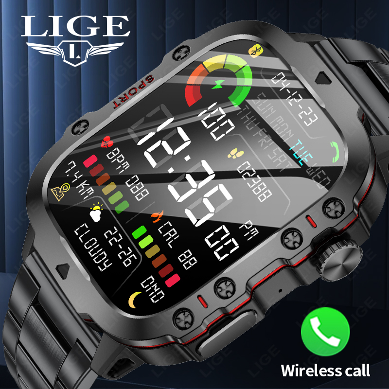 Outdoor Power Meter Box - LUIK Outdoor Heren Sport Smart Watch
