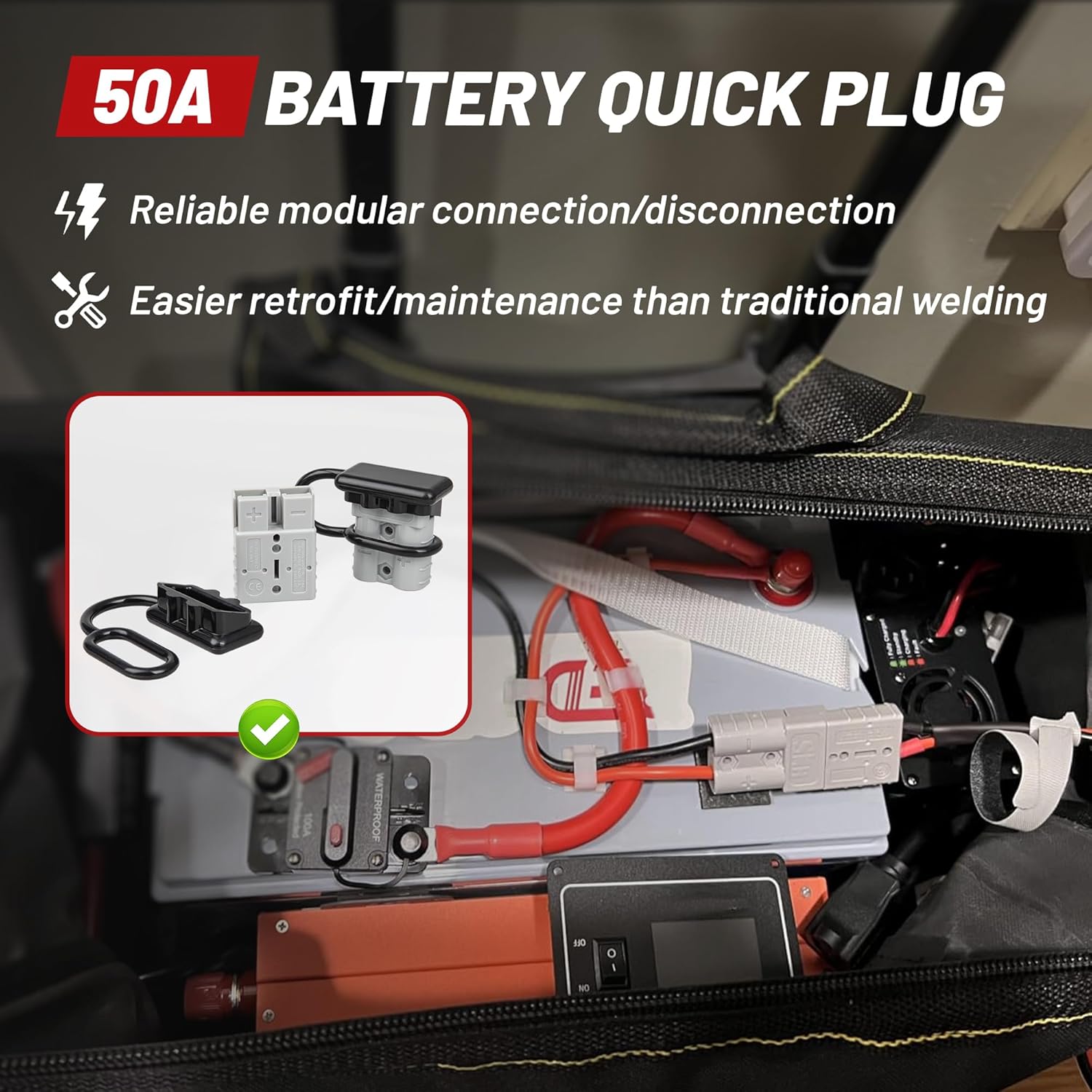 2 STUKS 50A Batterij Snelle Co - Outdoor Power Lead recensie en prijs