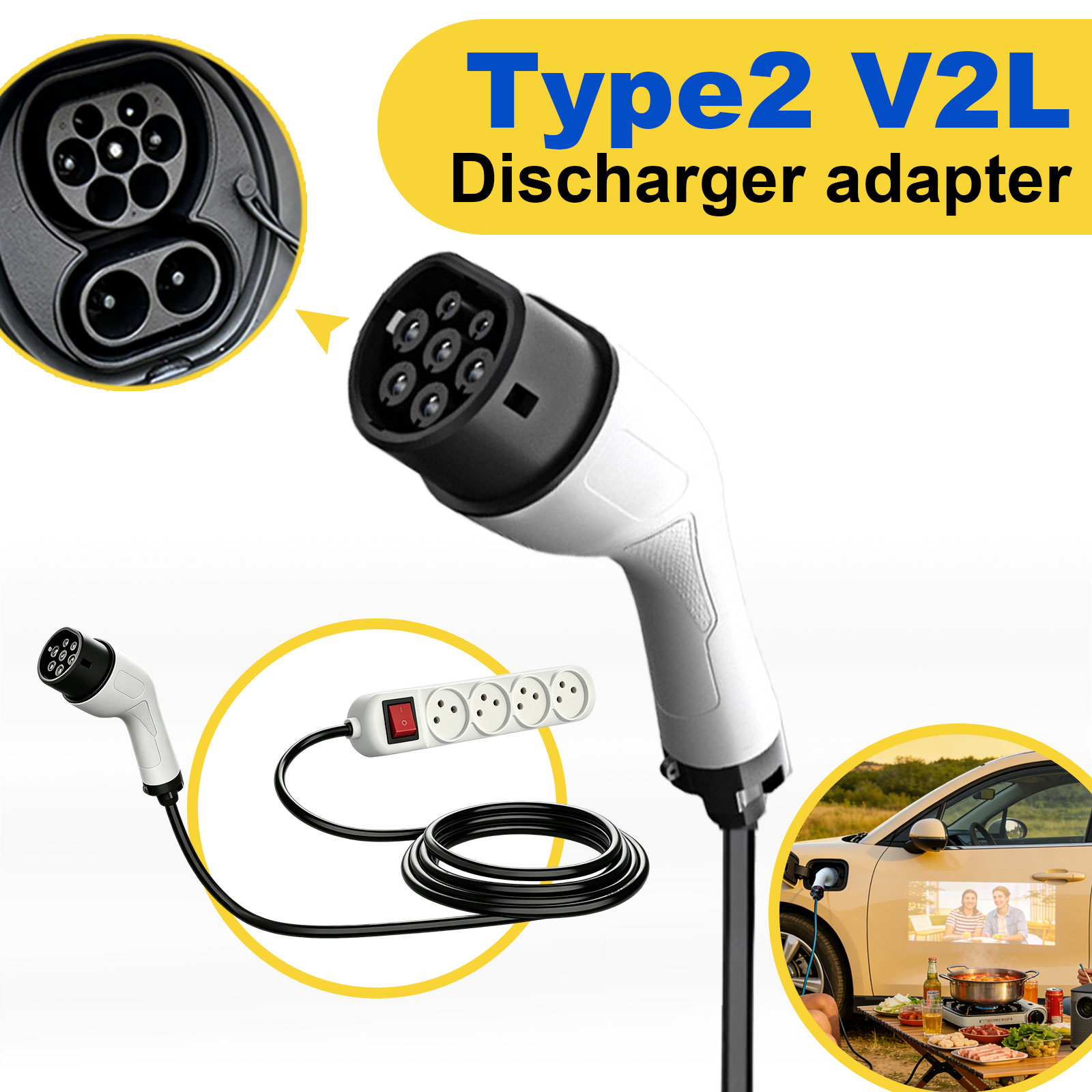 Type2 V2L-ontladingsadapter Is - Outdoor Power Hub recensie en prijs