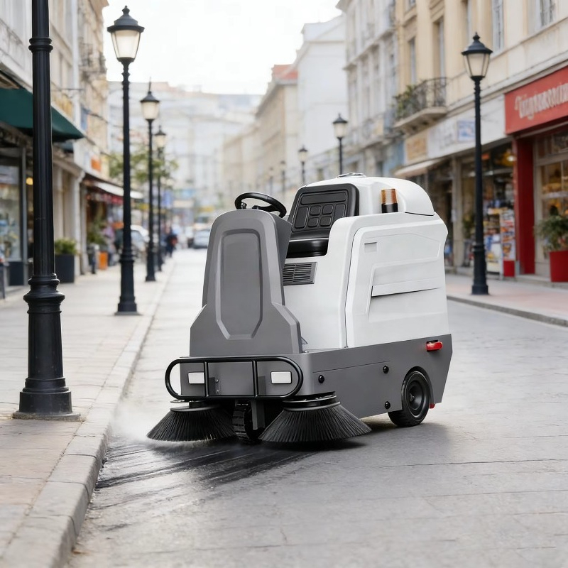 Elektrische buiten-straatveegm - Outdoor Power Broom recensie en prijs